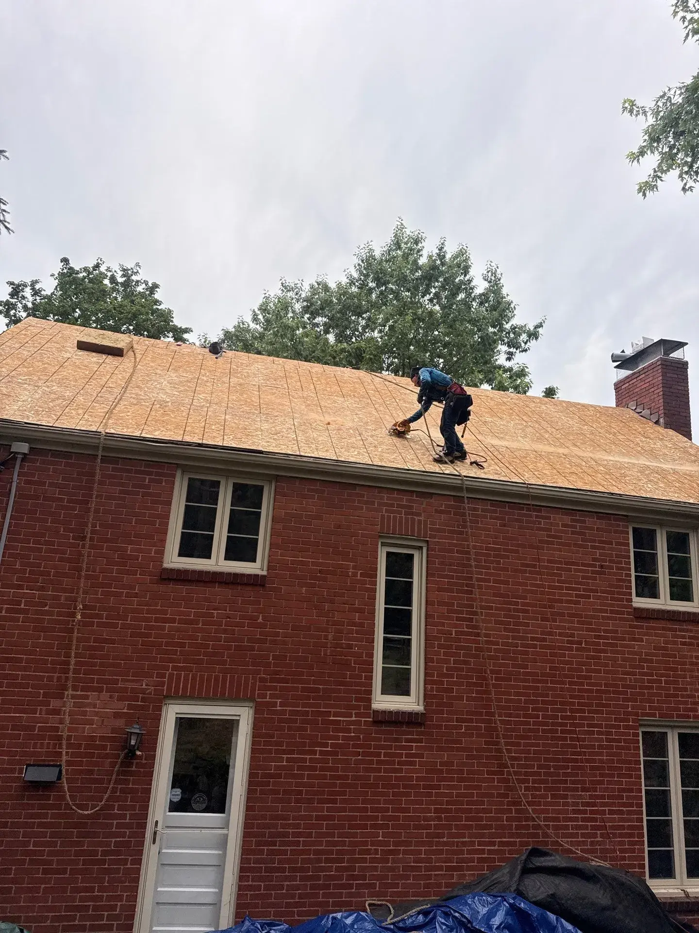 Full tear-off roof replacement in progress in Bucks County, PA — photo 4