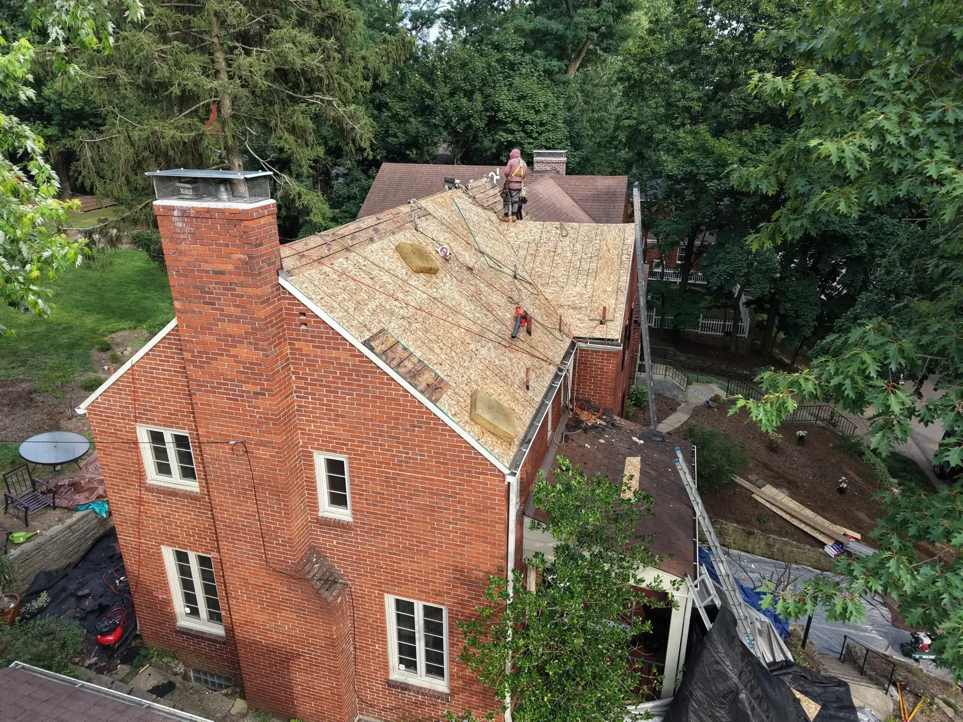 Full tear-off roof replacement in progress in Bucks County, PA — photo 5