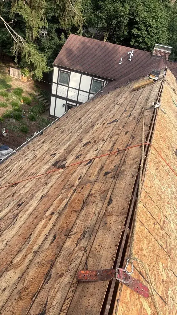 Full tear-off roof replacement in progress in Bucks County, PA — photo 6