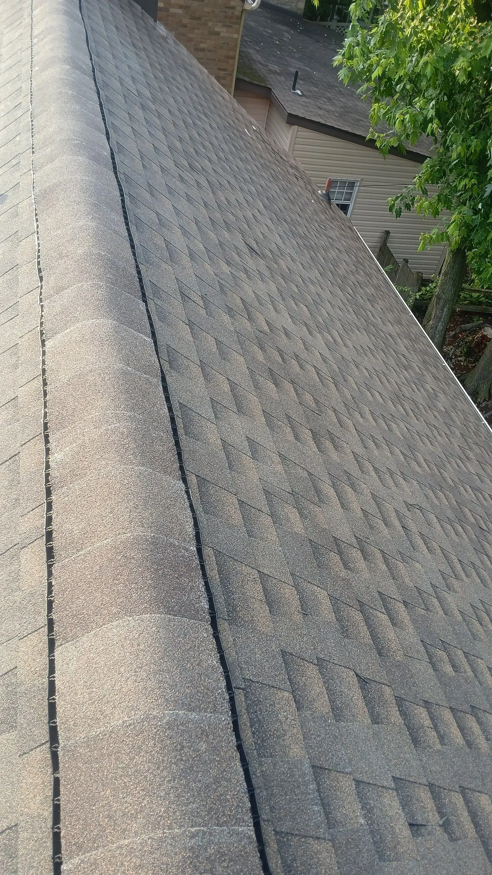 Full tear-off roof replacement in progress in Bucks County, PA
